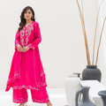 A striking hot pink canvas in Pure Sheesha Silk.