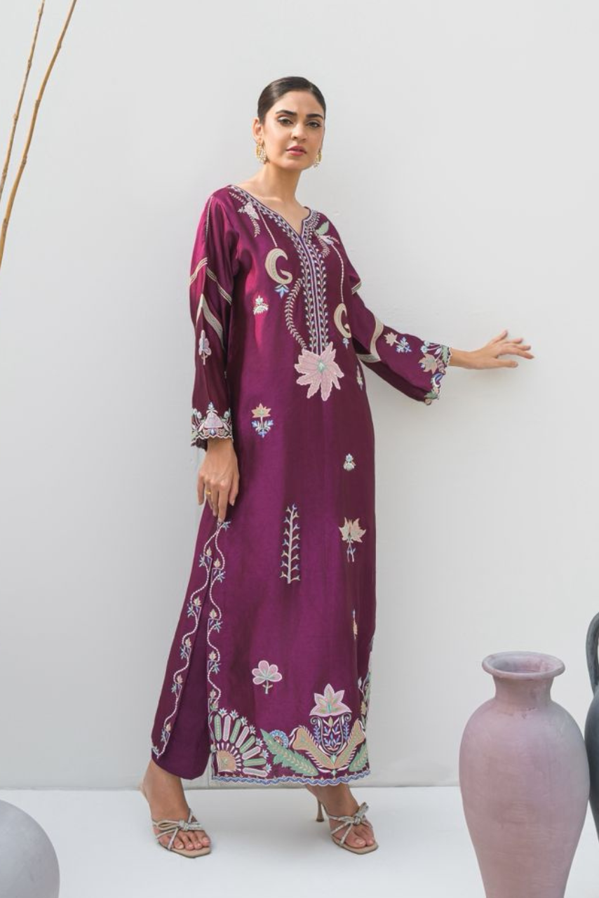 Deep Majenta Kaftan