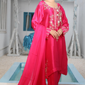 Hot Pink Sheesha Silk Statement
