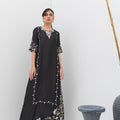 Black kaftan in Pure Sheesha Silk — timeless & luxurious