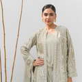 Ivory Front-Open Jacket – A statement of grandeur in an opulent silhouette