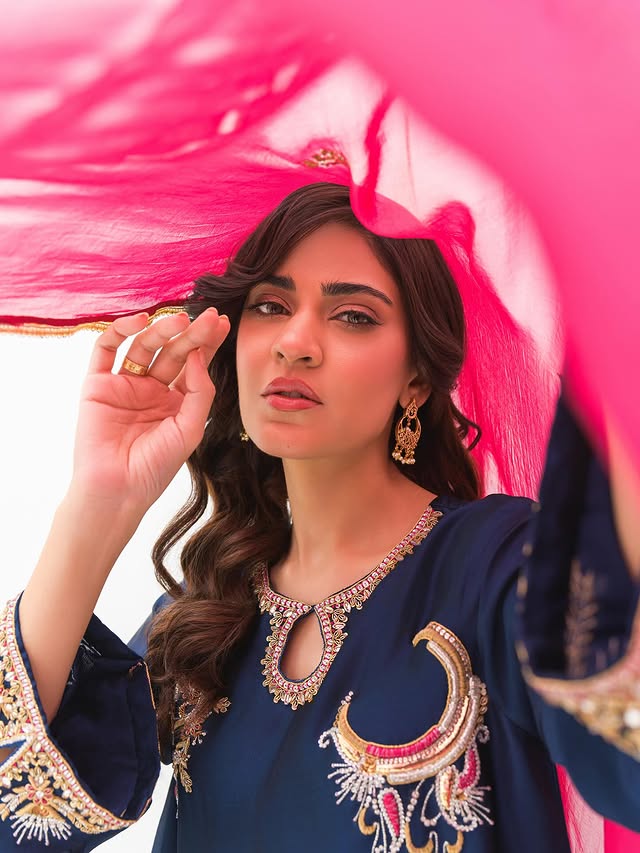 navy adorned with exquisite zardozi