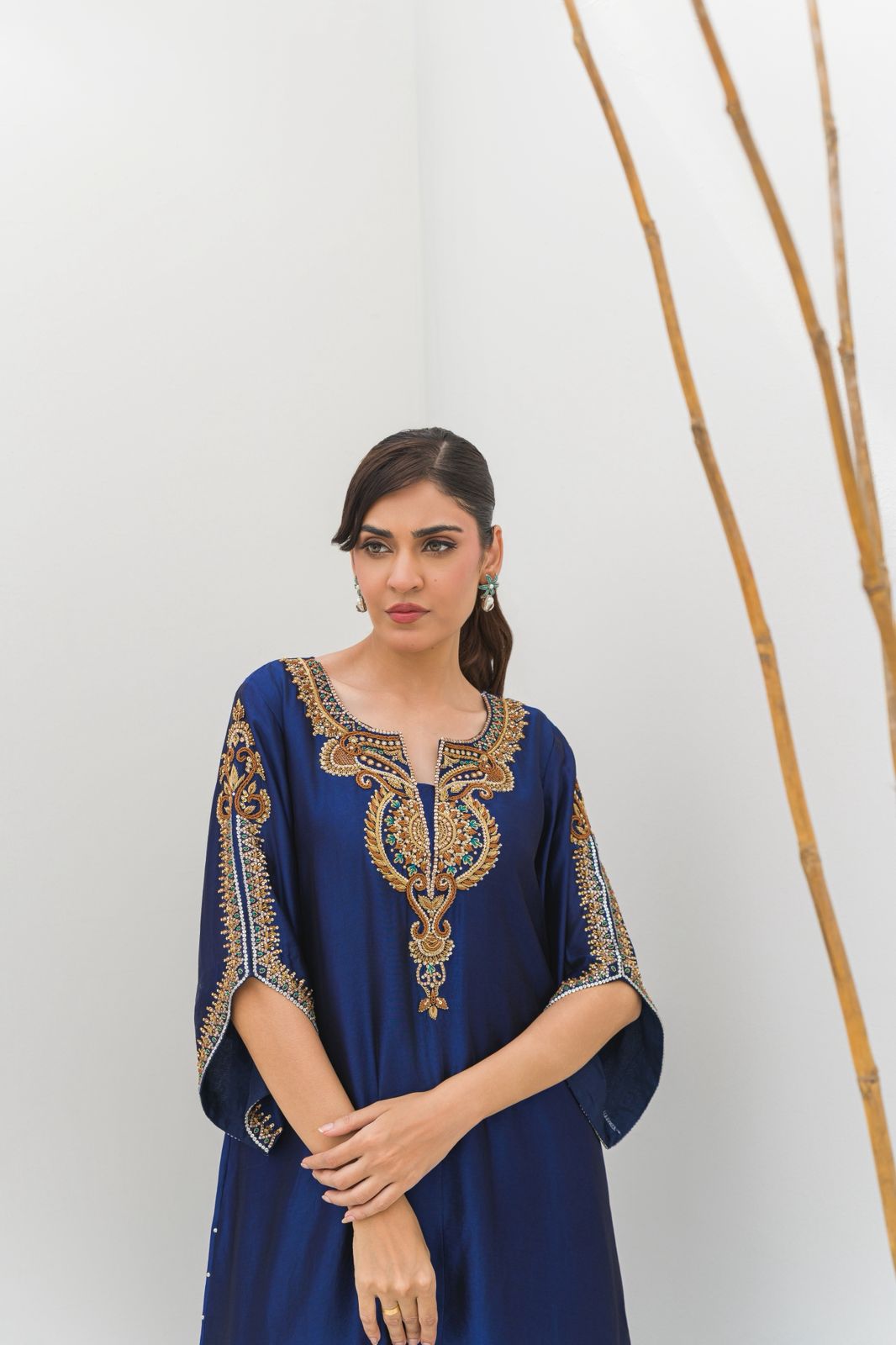 Electric Blue Kaftan – A striking silhouette in rich tones
