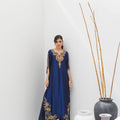 Electric Blue Kaftan – A striking silhouette in rich tones