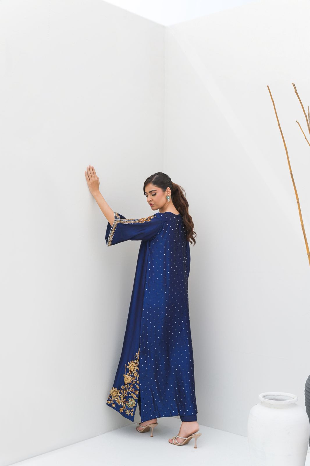 Electric Blue Kaftan – A striking silhouette in rich tones