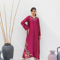 Majenta Kaftan – A regal ensemble in pure sheesha silk