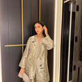 Ivory Gold Embroidered Formal Suit