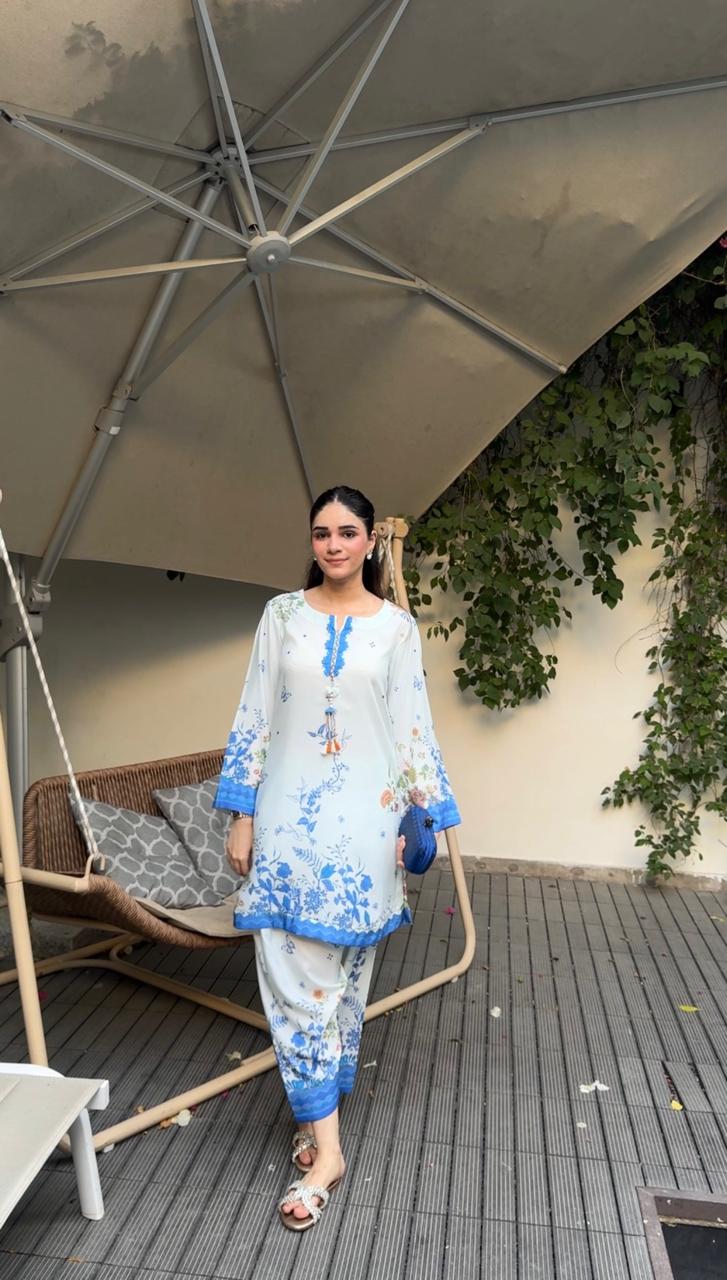 Blue Blossom – 2 Piece Ready to Wear
